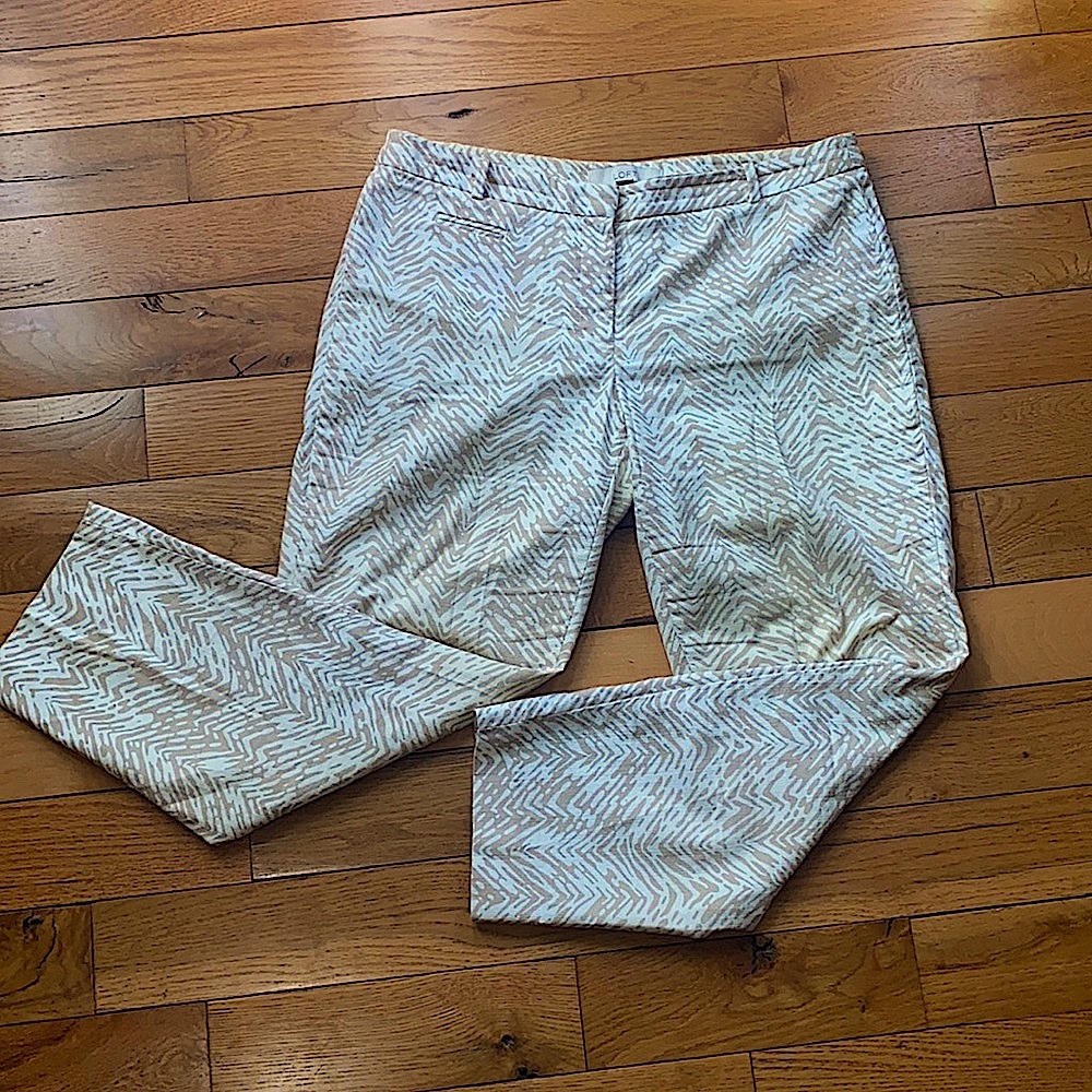 Ann Taylor Loft Ankle Pants 6 Animal Print
